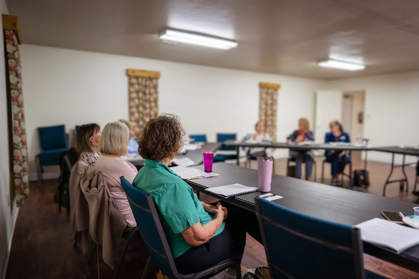 Women gathered at a ministry event